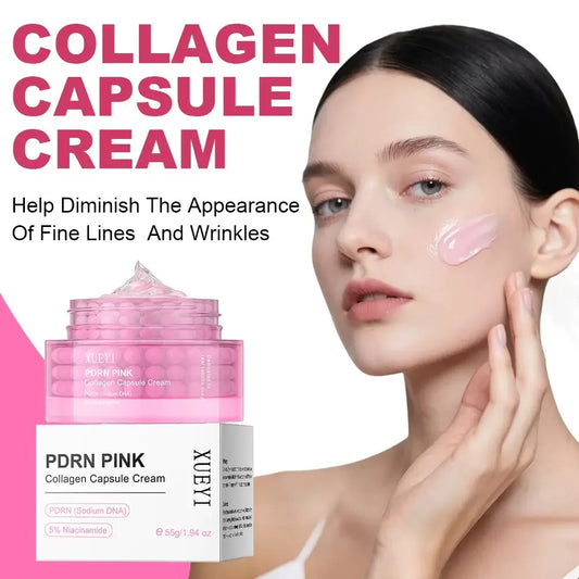 Crème Capsules PDRN Collagène Rose & Niacinamide – Hydratante, Éclat & Anti-Taches Style Coréen