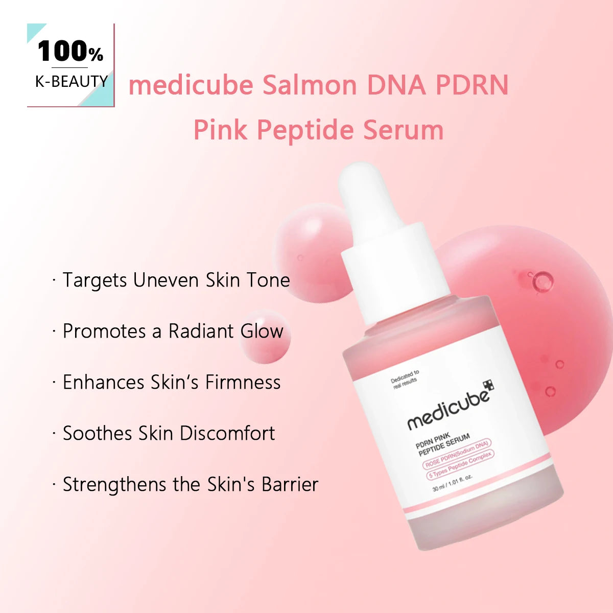 Sérum Visage Medicube PDRN Pink Peptide – Fermeté & Réparation K-Beauty