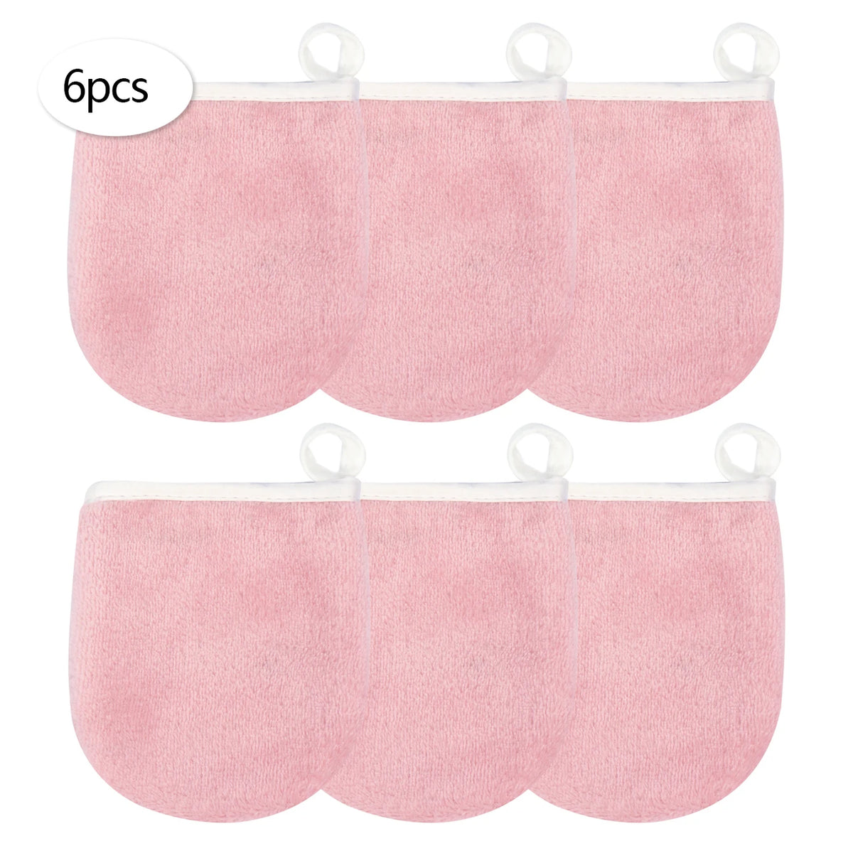 Gants & Carrés Démaquillants Réutilisables – Lot de 2, 4 ou 6 – Tous Types de Peau