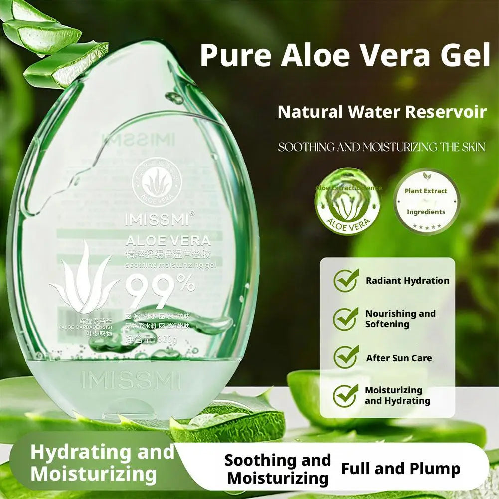 Gel Apaisant à l'Aloe Vera 99% – Hydratant, Réparateur & Anti-Coup de Soleil (300g)
