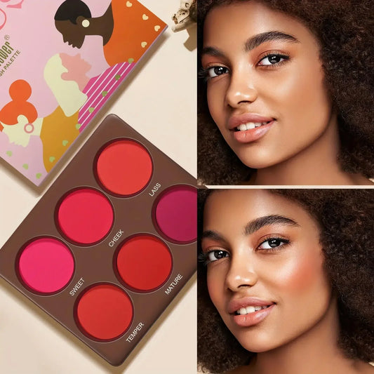 Palette Blush Matte 6 Teintes Waterproof | Romantic Flower | Certifiée CPNP