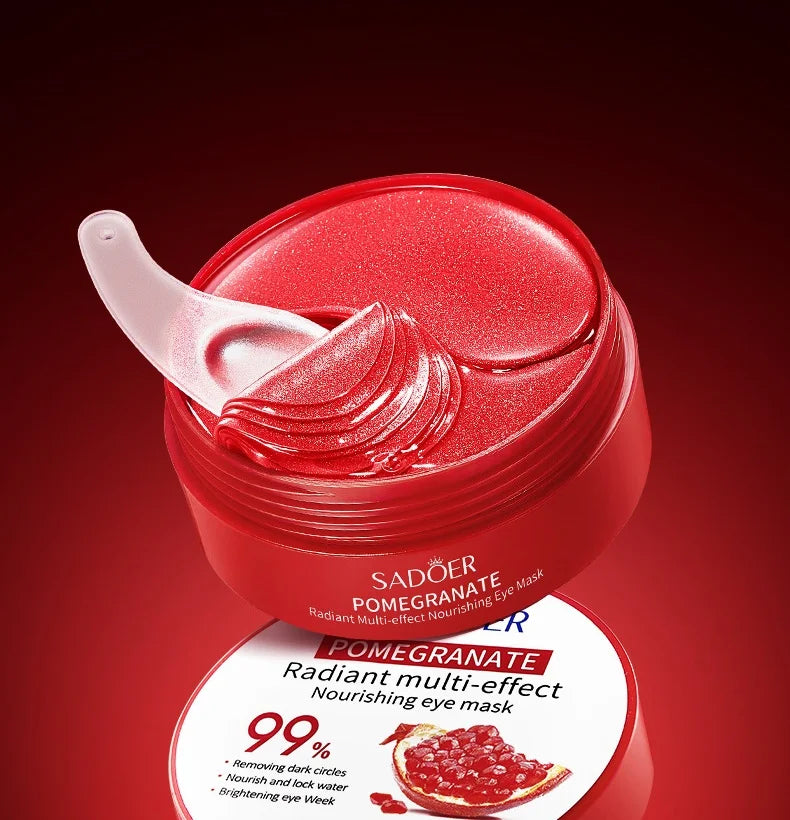 Masque Contour des Yeux à la Grenade Rouge | Anti-Cernes, Anti-Rides & Hydratation Intense