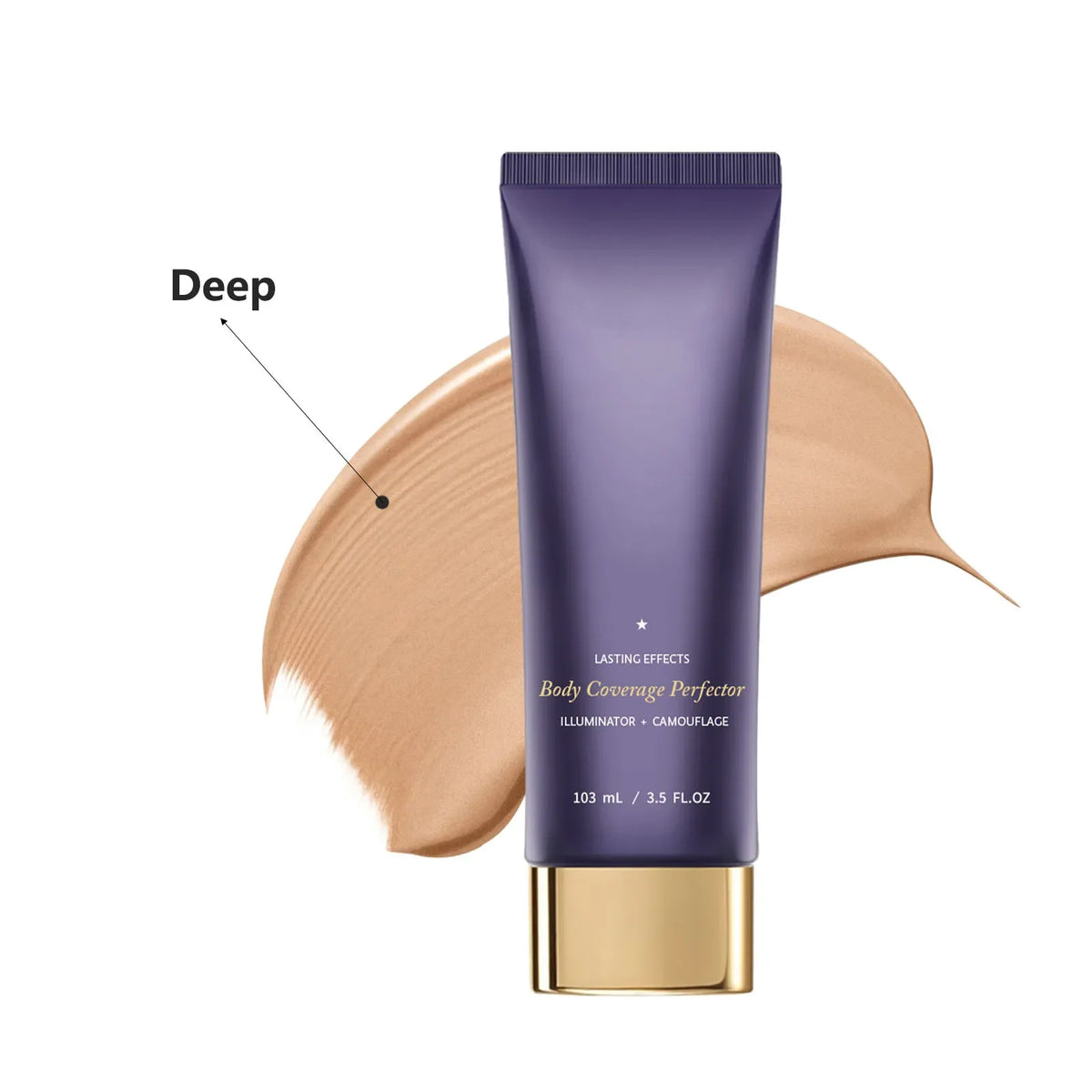 Fond de Teint Corps Waterproof 103ml - Teintes Naturel/Chaud/Profond/Doré | Correcteur Haute Couvrance Visage, Bras & Jambes