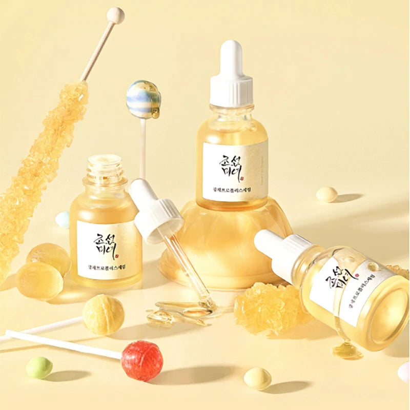 Soin Visage Coréen – 5 Essences Éclat, Anti-âge & Crème Contour des Yeux Hydratante