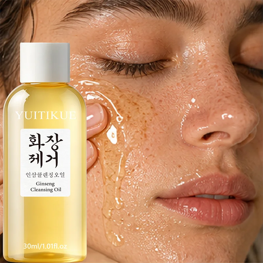 Huile Nettoyante Démaquillante au Ginseng YUITIKUE 30ml – Douce & Nourrissante | CPNP