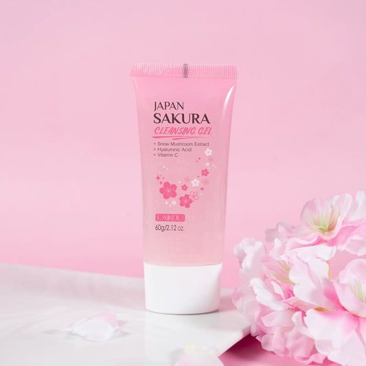 Gel Nettoyant Sakura LAIKOU Japan 60g – Nettoyage en Profondeur, Hydratant & Lissant