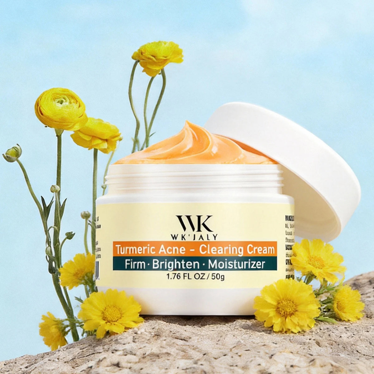 Crème Visage WK JALY au Curcuma – Anti‑Acné, Anti‑Taches & Éclat du Teint