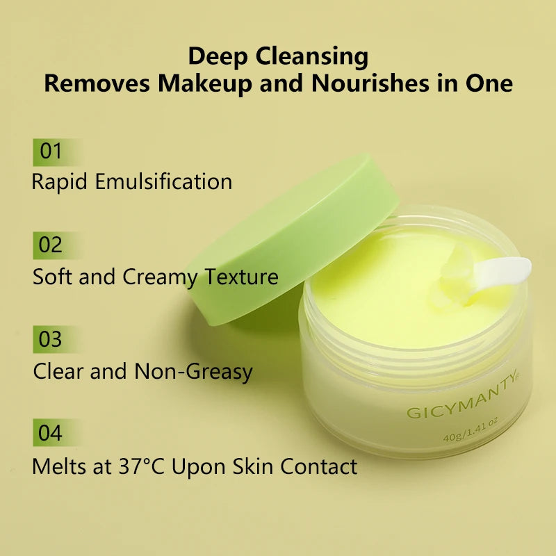 Baume Nettoyant Démaquillant Fruité GICYMANTY 40g – Émulsifiant & Non Gras
