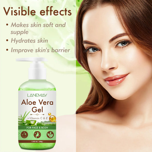 Gel Aloe Vera Vitamine C & E — Hydratation, Éclat & Soin Apaisant 200g