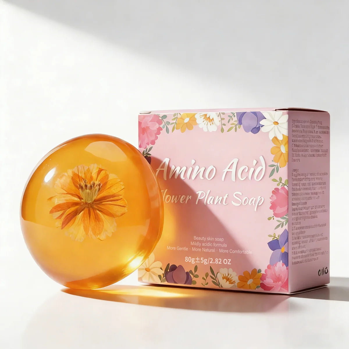 Savon Artisanal Naturel aux Acides Aminés & Huile de Coco – Hydratant & Éclat 80g