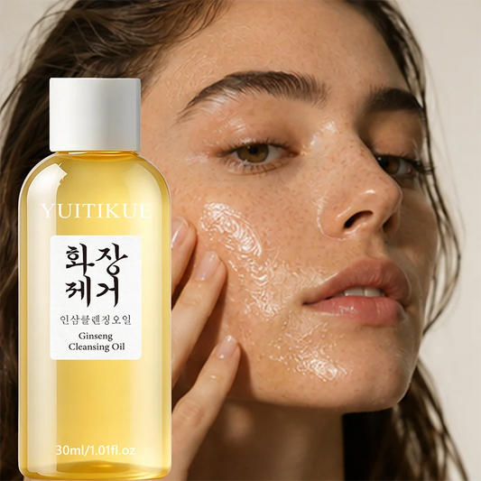 Huile Nettoyante Démaquillante au Ginseng YUITIKUE 30ml – Douce & Nourrissante | CPNP