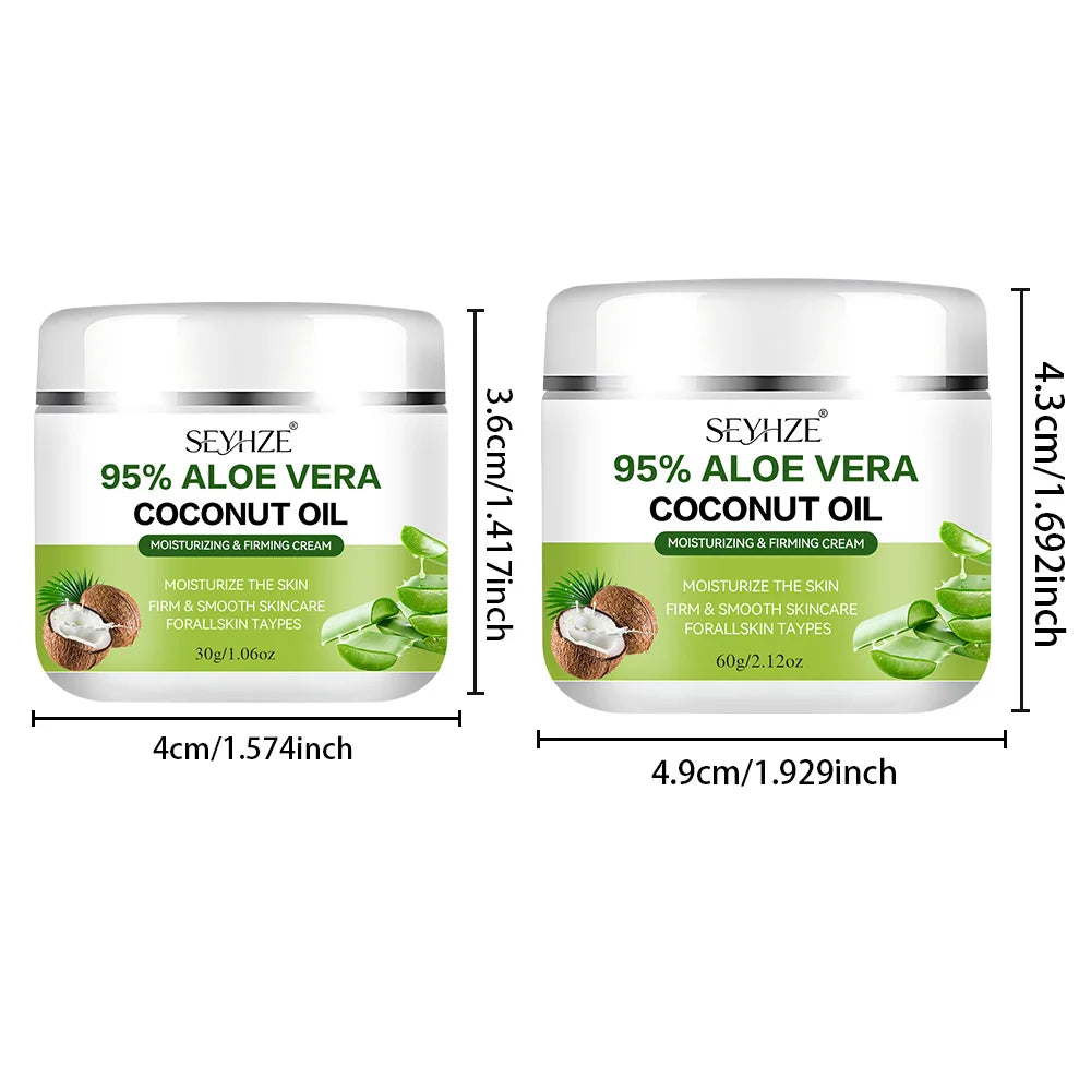 Crème Hydratante Visage SEYHZE – Aloe Vera, Coco & Lotus des Neiges – Hydratation 72h