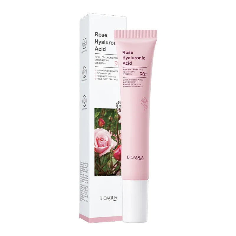 Rose Facial Care Set – Hyaluronic Essence, Eye Cream & Moisturizing Cream