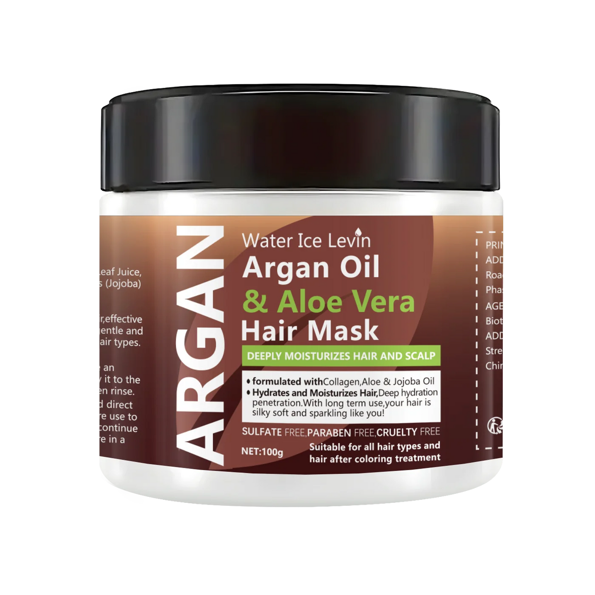 Masque Capillaire Argan & Aloe Vera – Réparateur, Lissant & Hydratant | 100g