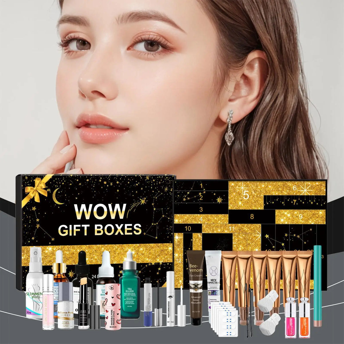 Coffret Soin Visage Hydratant 24 Pièces – Routine Beauté Complète pour Femme