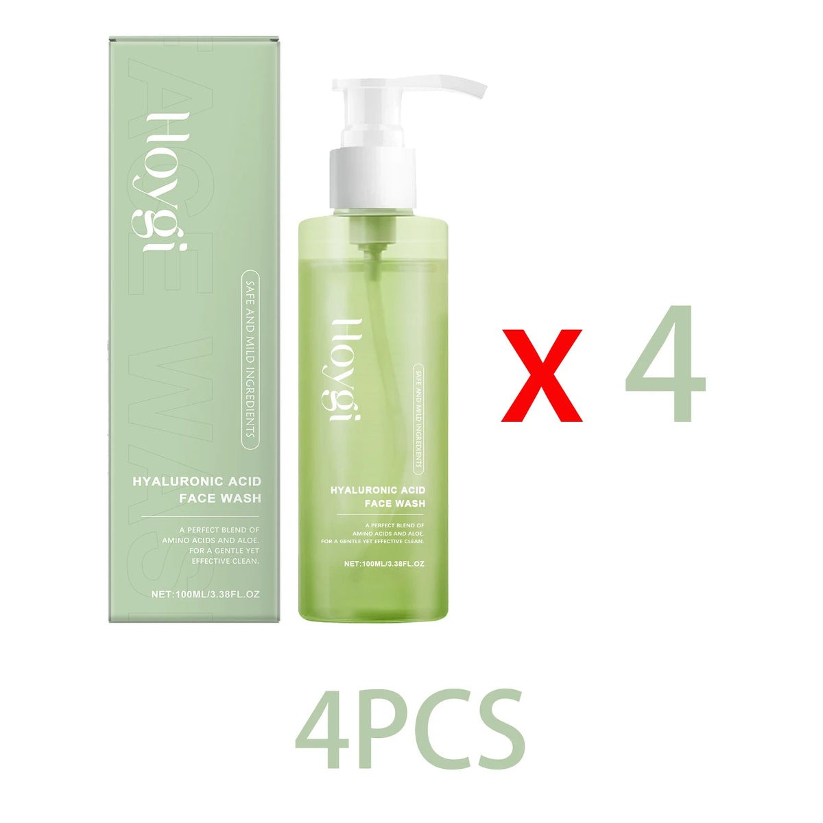 Gel Nettoyant Visage Acide Hyaluronique Hoygi 100ml – Nettoyage en Profondeur, Démaquillant & Hydratant | Peaux Sensibles