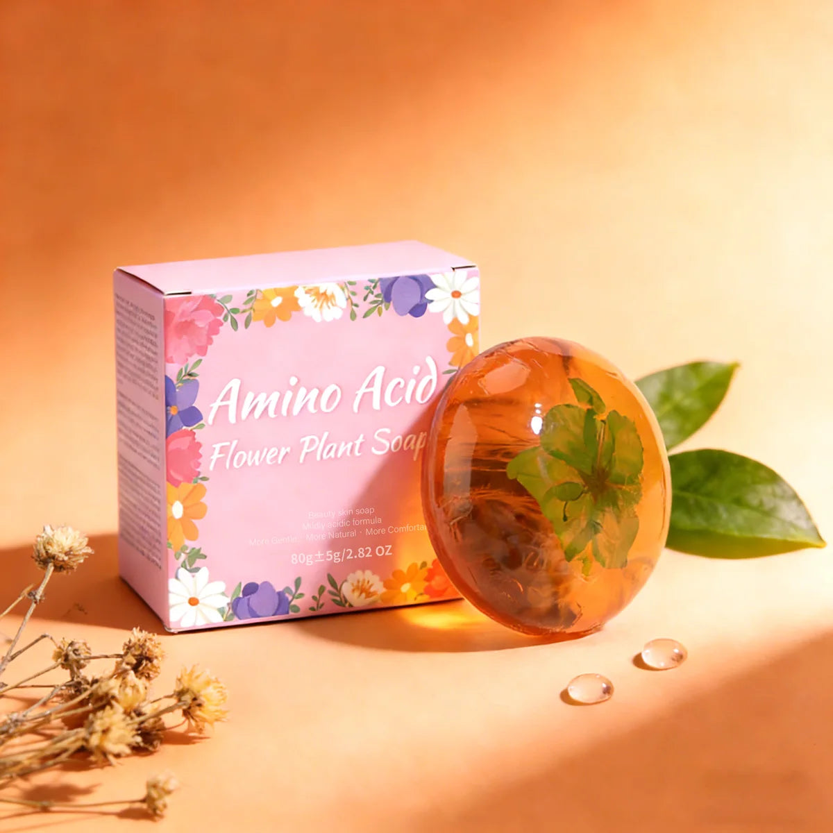 Savon Artisanal Naturel aux Acides Aminés & Huile de Coco – Hydratant & Éclat 80g