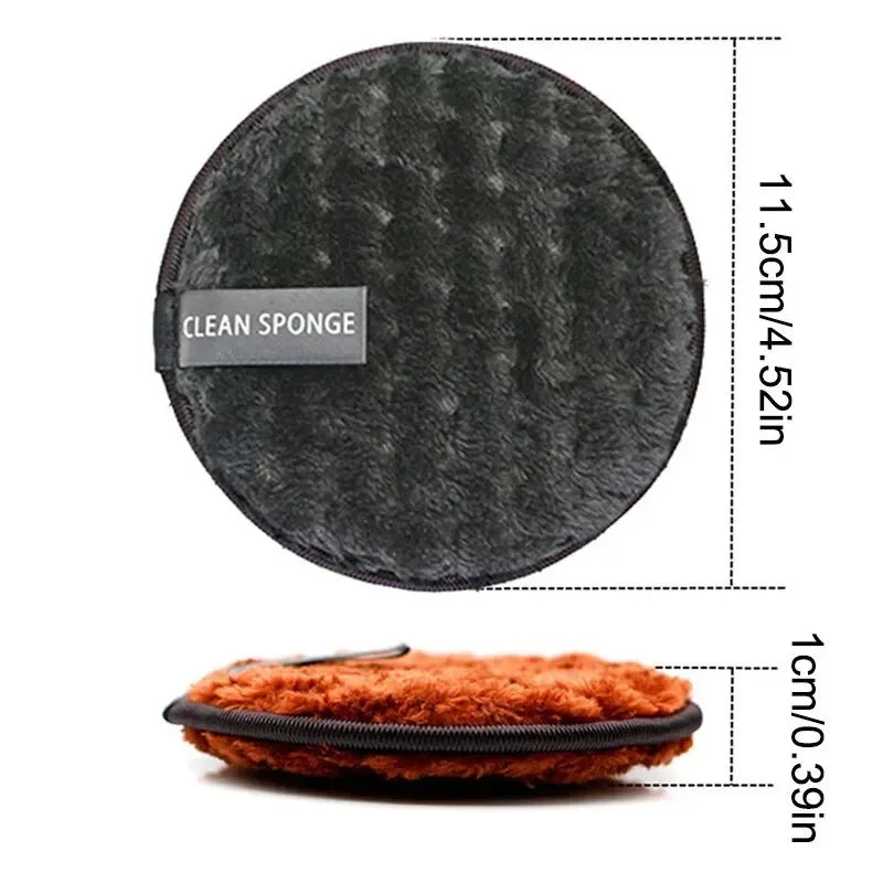 Tampons Démaquillants Microfibre Réutilisables – Lot de 4 | Doux, Lavables & Éco-Responsables
