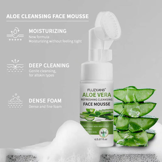 Mousse Nettoyante Aloe Vera 150ml – Nettoyage Doux & Hydratant