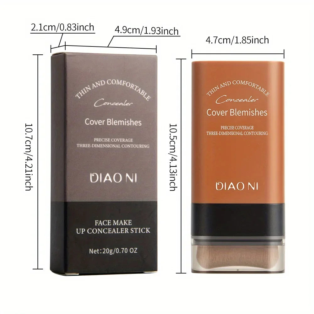 Stick Fond de Teint avec Pinceau Intégré – Illuminant, Longue Tenue & Effet Peau Nue