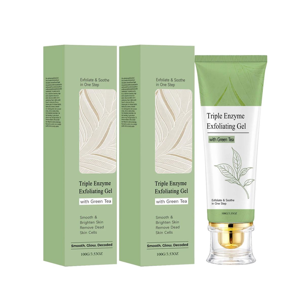 Gel Exfoliant au Thé Vert AMZ 100g – Anti-Cellules Mortes, Pores Purifiés & Éclat | CPNP