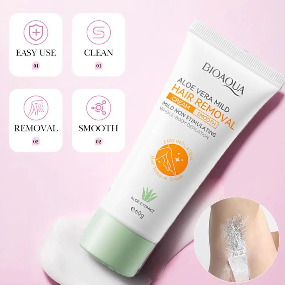 Crème Dépilatoire Aloe Vera & Cynodonte – Corps & Aisselles | 60g/100g