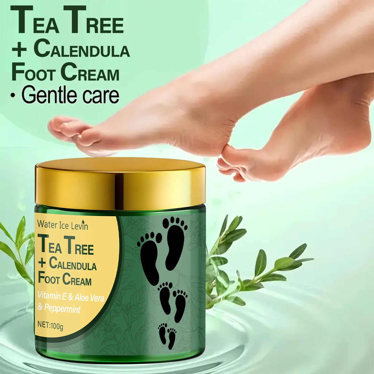 Crème Pieds Hydratante Tea Tree & Calendula – Vitamine E & Aloe Vera 100g
