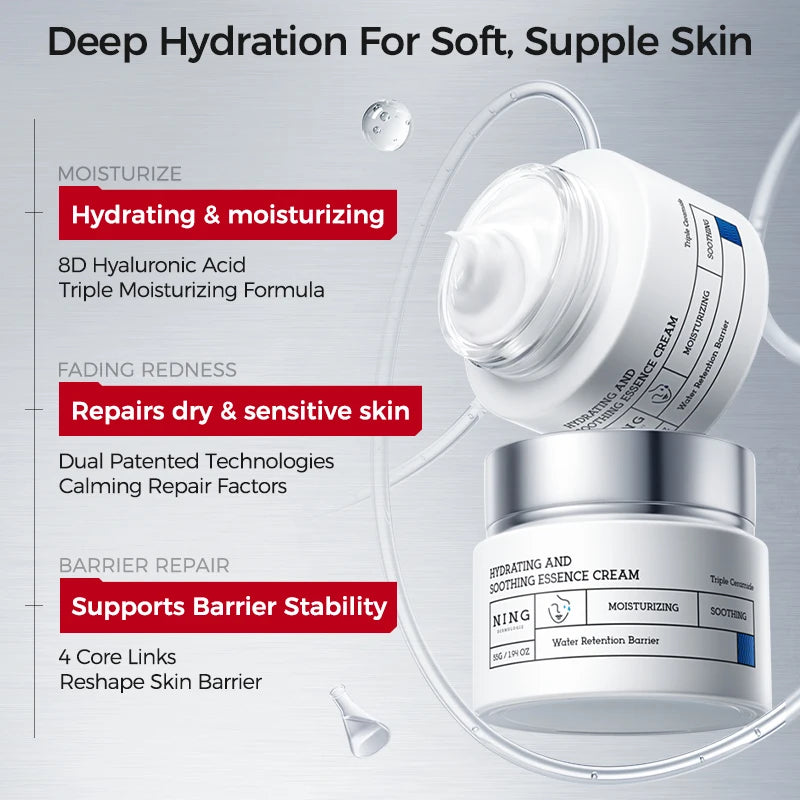 NING DERMOLOGIE Korean Skincare Set – Toner, Lotion & Cream with 8D Hyaluronic Acid & Ceramides