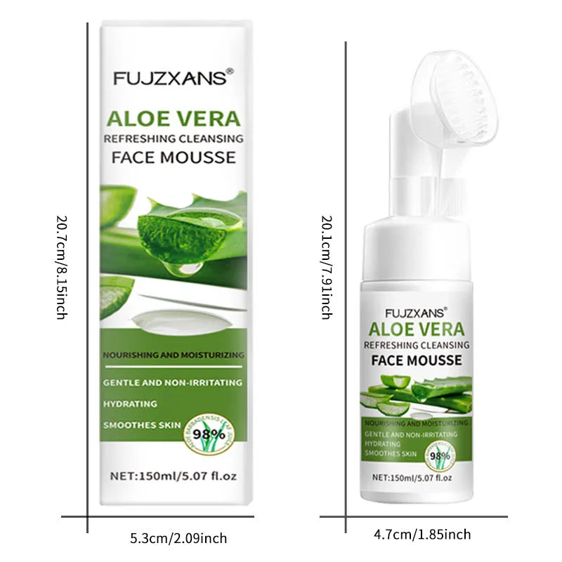 Mousse Nettoyante Aloe Vera 150ml – Nettoyage Doux & Hydratant