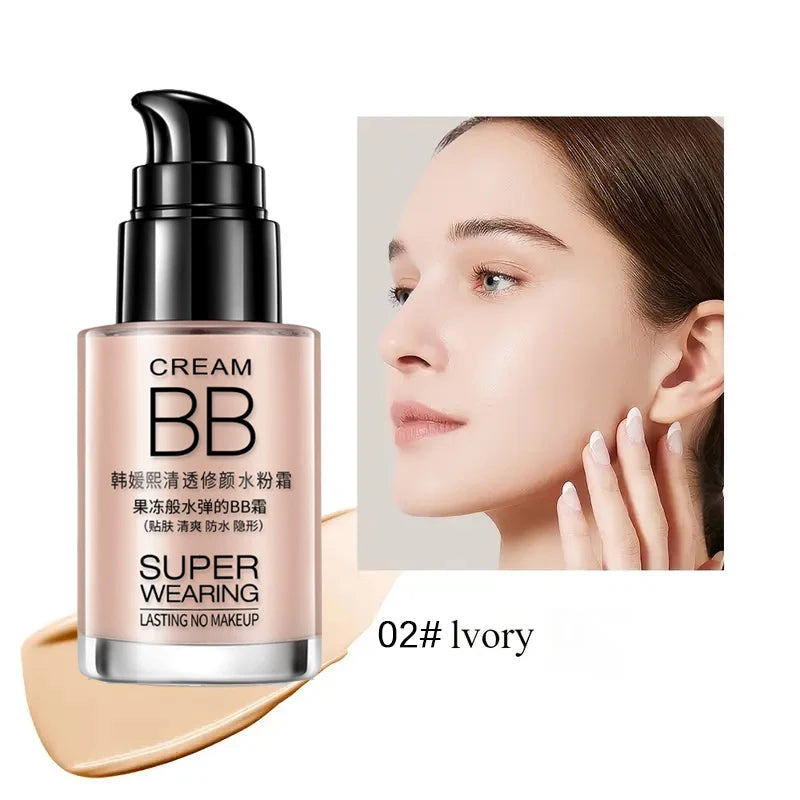 BB Cream Fond de Teint Hydratant – Couvrance Naturelle, Waterproof & Longue Tenue