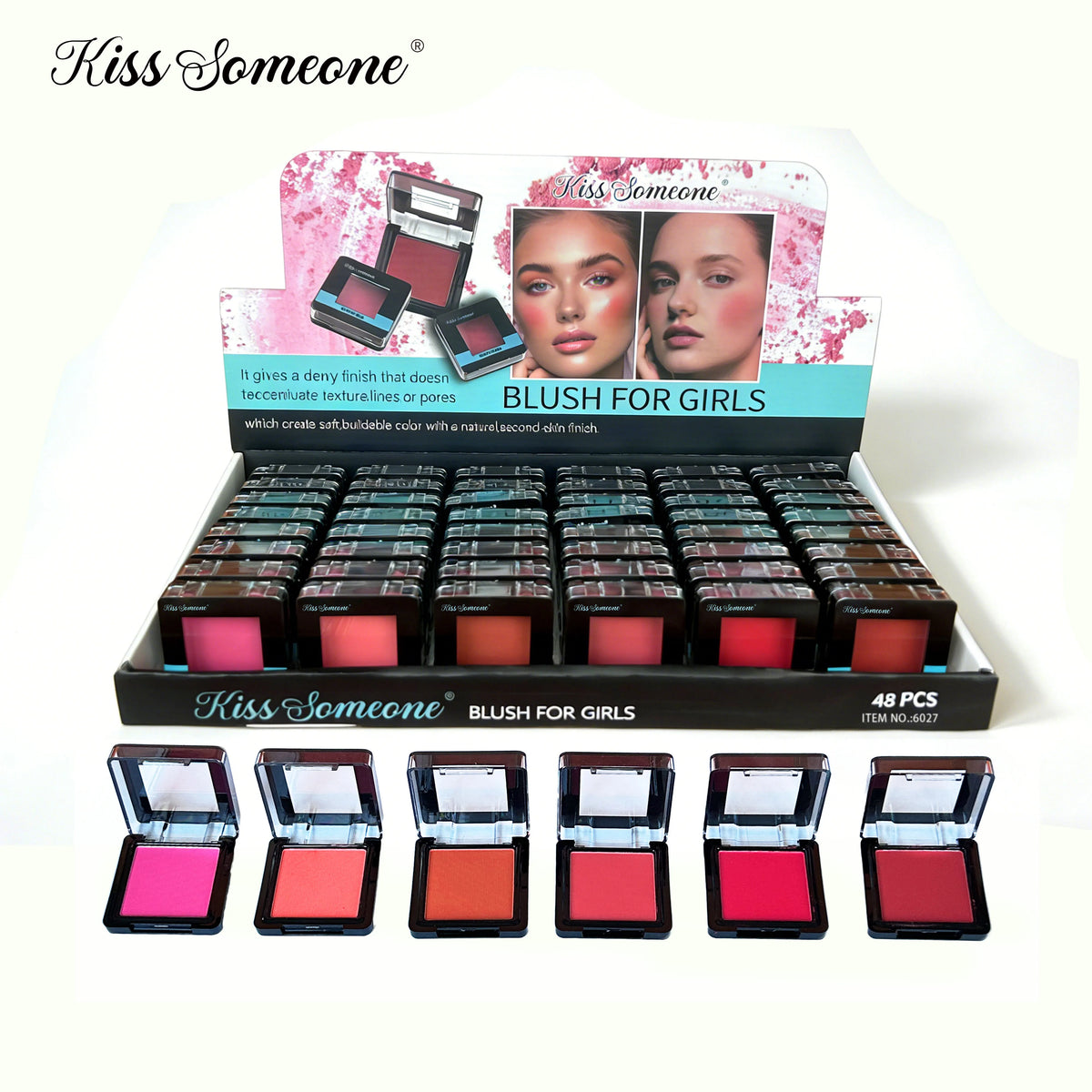 Palette Blush Matte – 6 Teintes | Vegan & Cruelty-Free | Longue Tenue