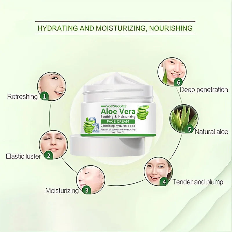 YOUNGCOME Aloe Vera Moisturizing Face Cream – 30g/60g