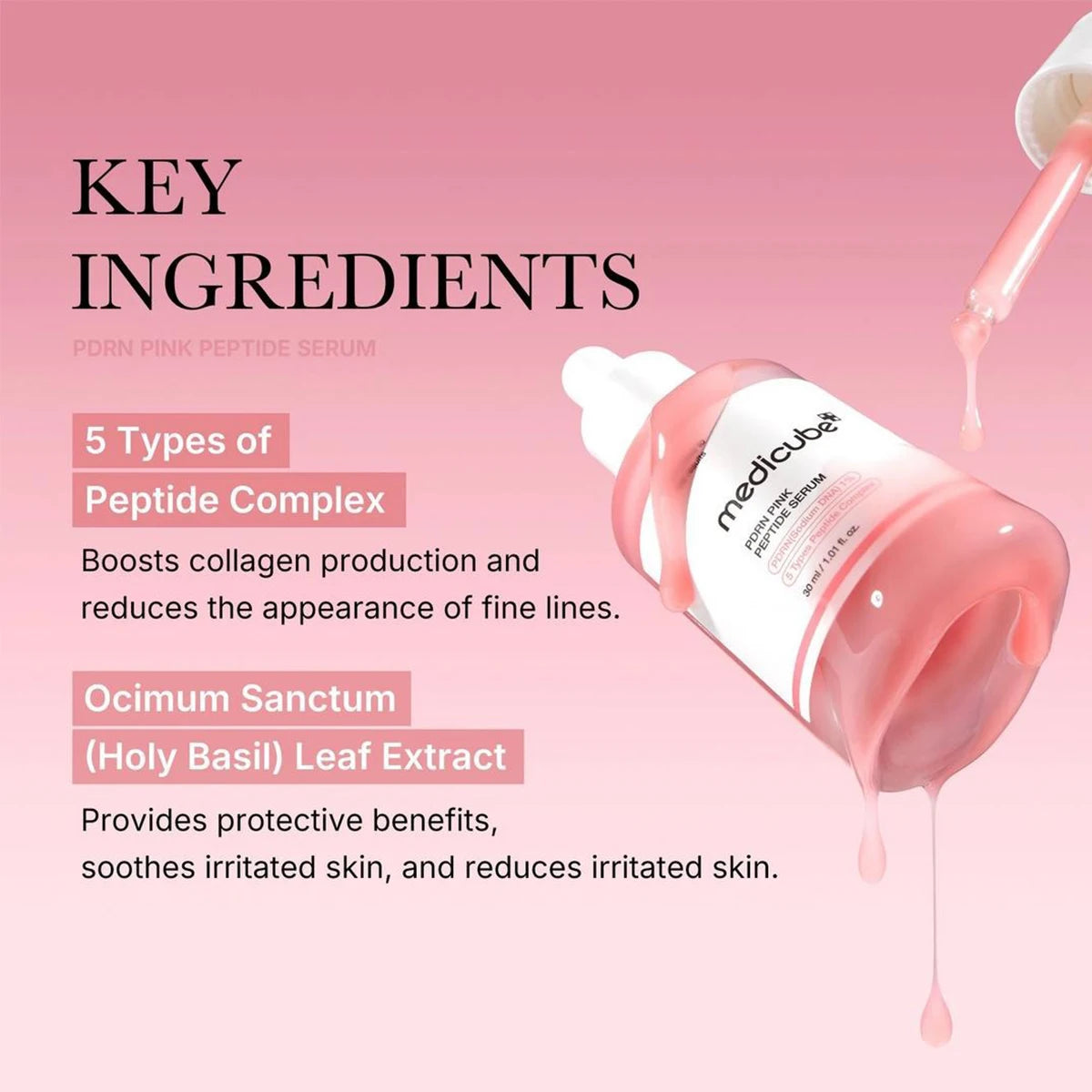 Sérum Visage Medicube PDRN Pink Peptide – Fermeté & Réparation K-Beauty