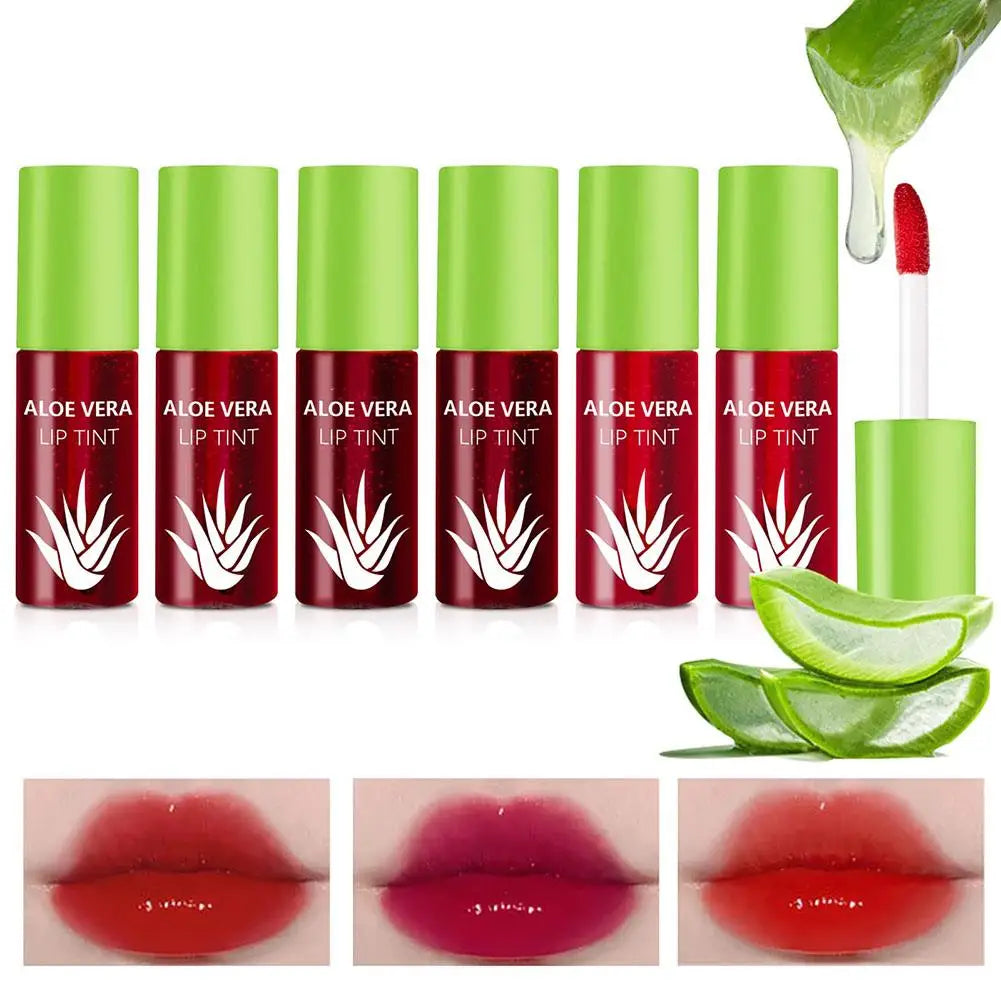 Set of 6 Aloe Vera Lip & Cheek Tints – Long-Lasting Hydrating Gloss