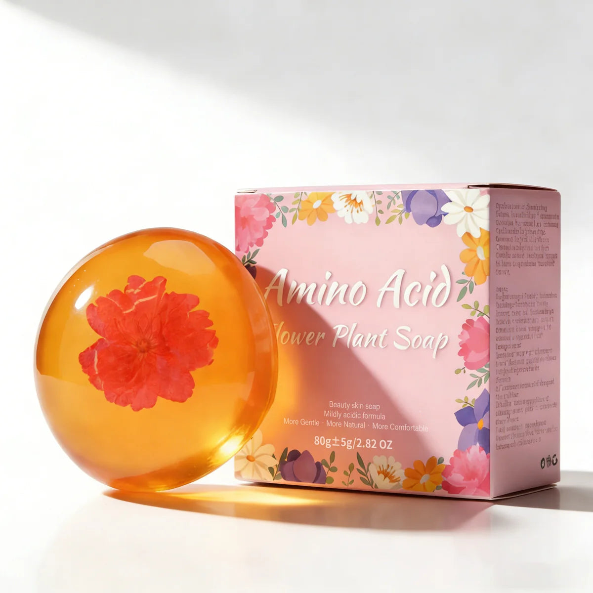 Savon Artisanal Naturel aux Acides Aminés & Huile de Coco – Hydratant & Éclat 80g