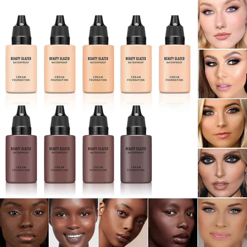 Fond de Teint Liquide Mat HD 24h – Beauty Glazed | Couvrance Totale & Waterproof