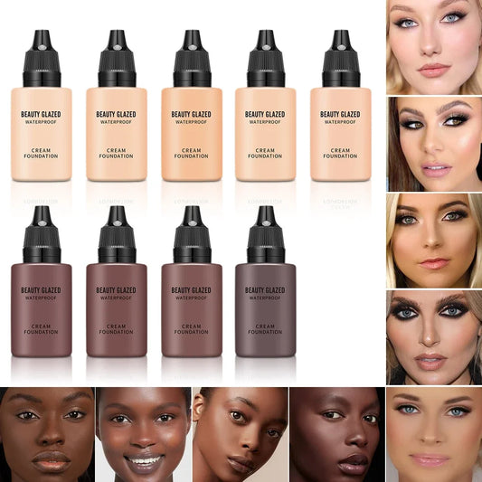 Fond de Teint Liquide Mat HD 24h – Beauty Glazed | Couvrance Totale & Waterproof