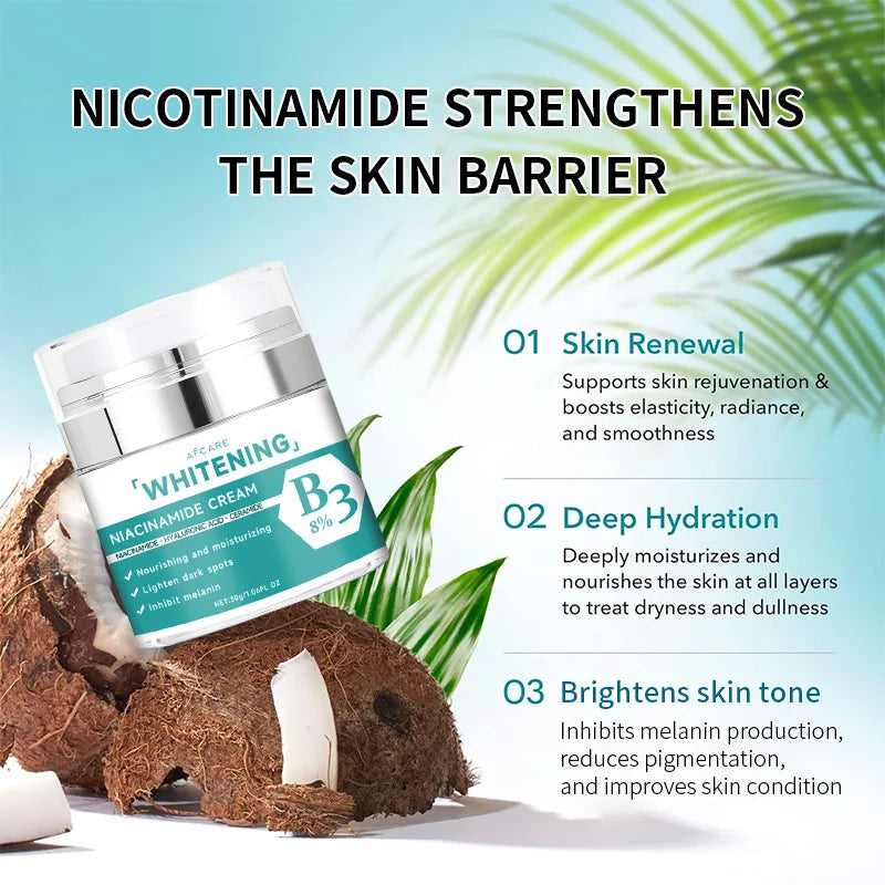Crème Visage Niacinamide AFCARE | Éclatante, Hydratante & Unifiante | Certifiée CPNP