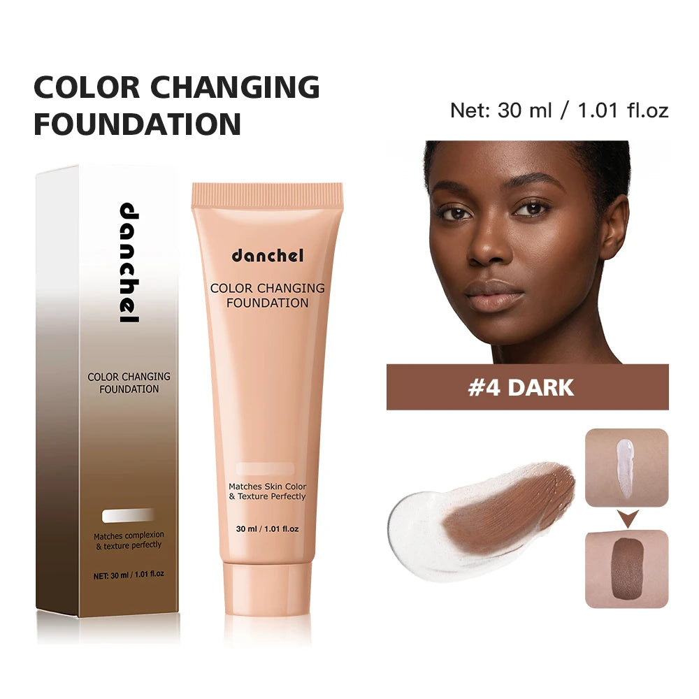 Fond de Teint Changeant de Couleur – Adaptation Automatique au Teint, 12H Longue Tenue
