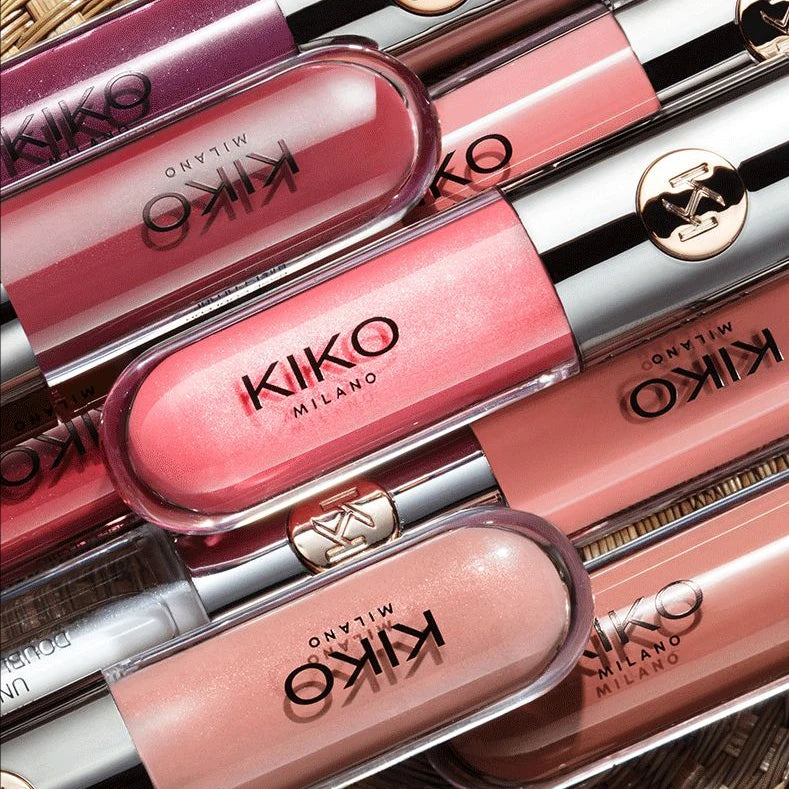 KIKO Milano – Rouge à Lèvres Double Tête & Gloss Miroir Transparent, Longue Tenue