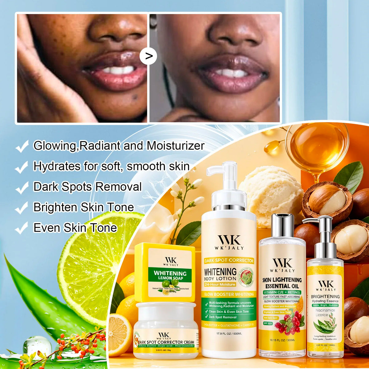 WK JALY Radiance Skincare Set – Complete Anti-Spot & Brightening Treatment