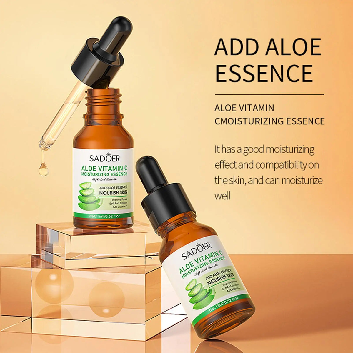 Sérum Visage Aloe Vera & Vitamine C — Hydratant, Éclat & Anti-Âge