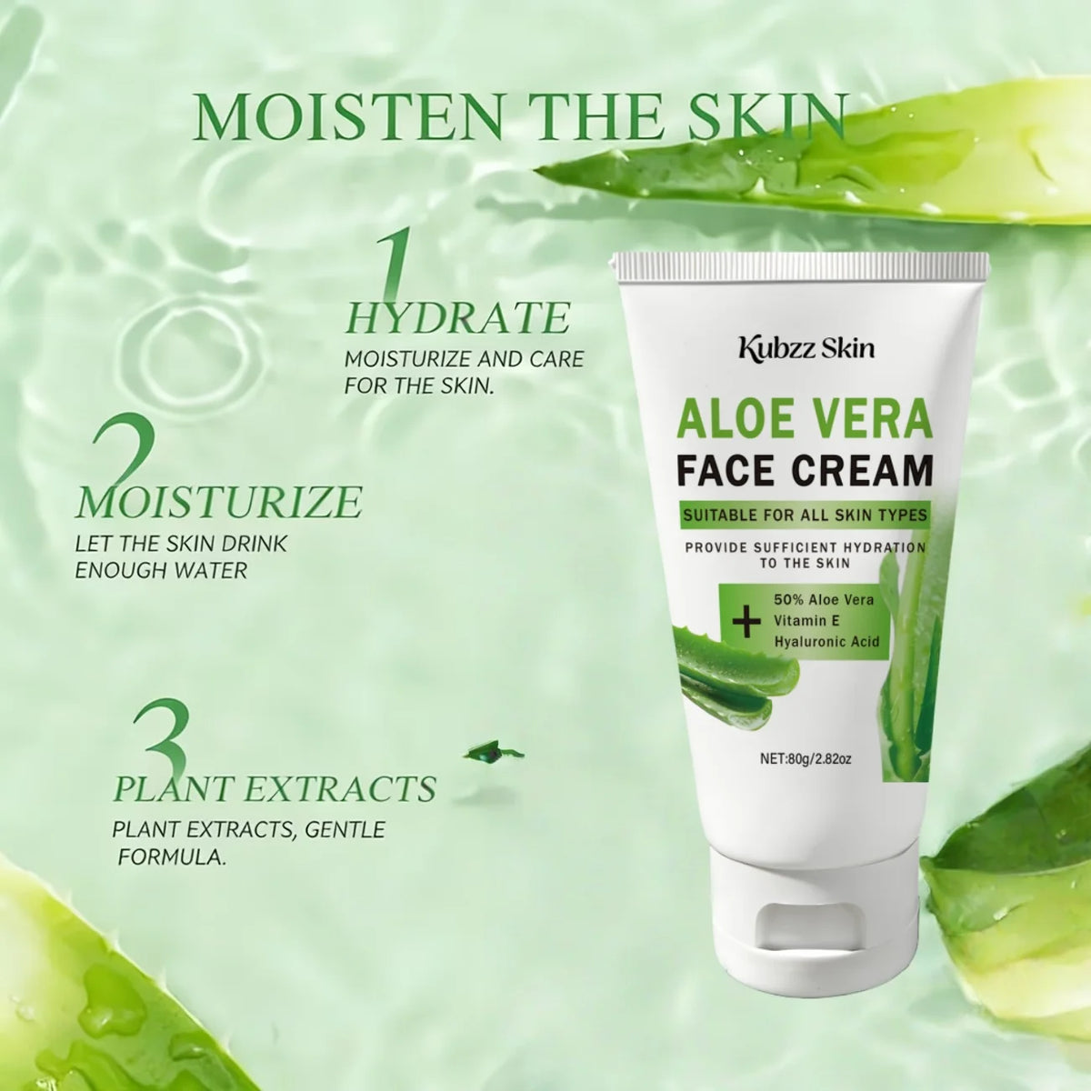 Crème Visage à l'Aloe Vera – Hydratation Intense, Éclat & Douceur