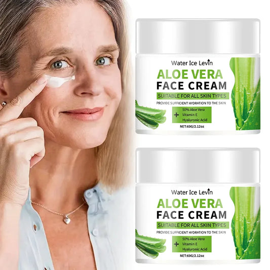 Crème Visage Aloe Vera Hypoallergénique – Acide Hyaluronique & Collagène