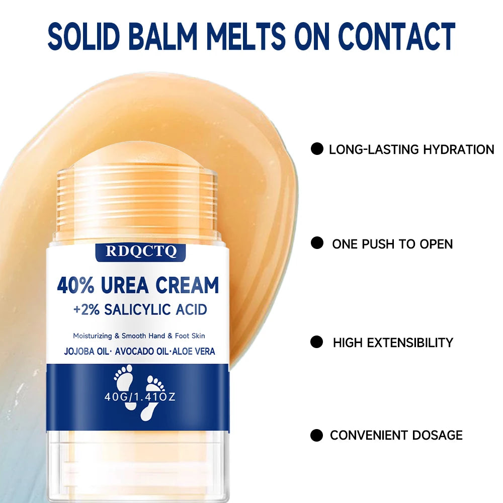40% Urea 2% Salicylic Acid Foot Cream - Intensive Moisturizing Cracked Heels Dry Skin Callus Remover Softening Repair Hand Cream