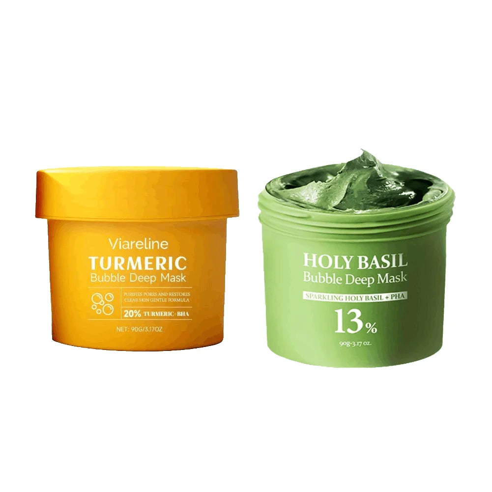 Masque Bulles au Curcuma Style Coréen | Détox, Anti-Points Noirs & Pores Resserrés