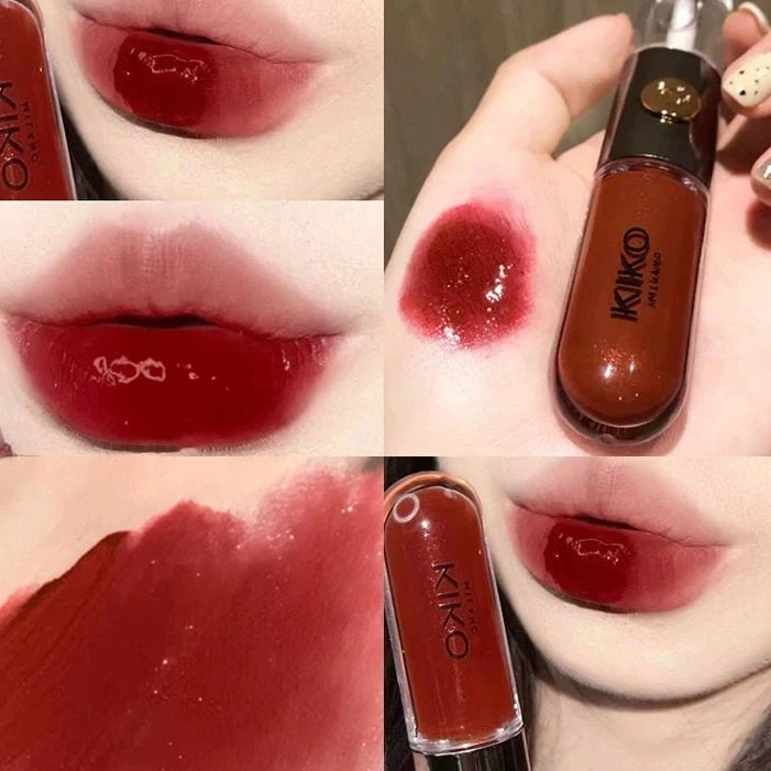 KIKO Milano – Rouge à Lèvres Double Tête & Gloss Miroir Transparent, Longue Tenue