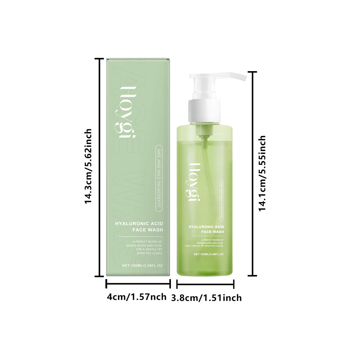 Gel Nettoyant Visage Aloe Vera & Acide Hyaluronique – Démaquillant & Pores Resserrés | 100ml