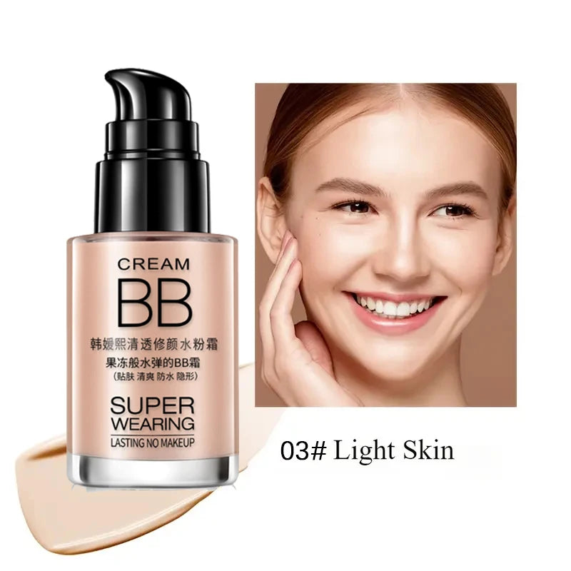 BB Cream Fond de Teint Hydratant – Couvrance Naturelle, Waterproof & Longue Tenue