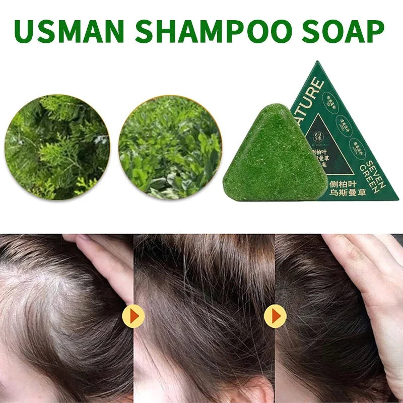 Shampoing Solide Plantes Orientales – Anti-Chute, Anti-Pellicules & Volume | He Shou Wu & Usma
